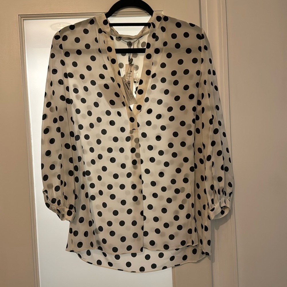 Alice + Olivia polka dot blouse